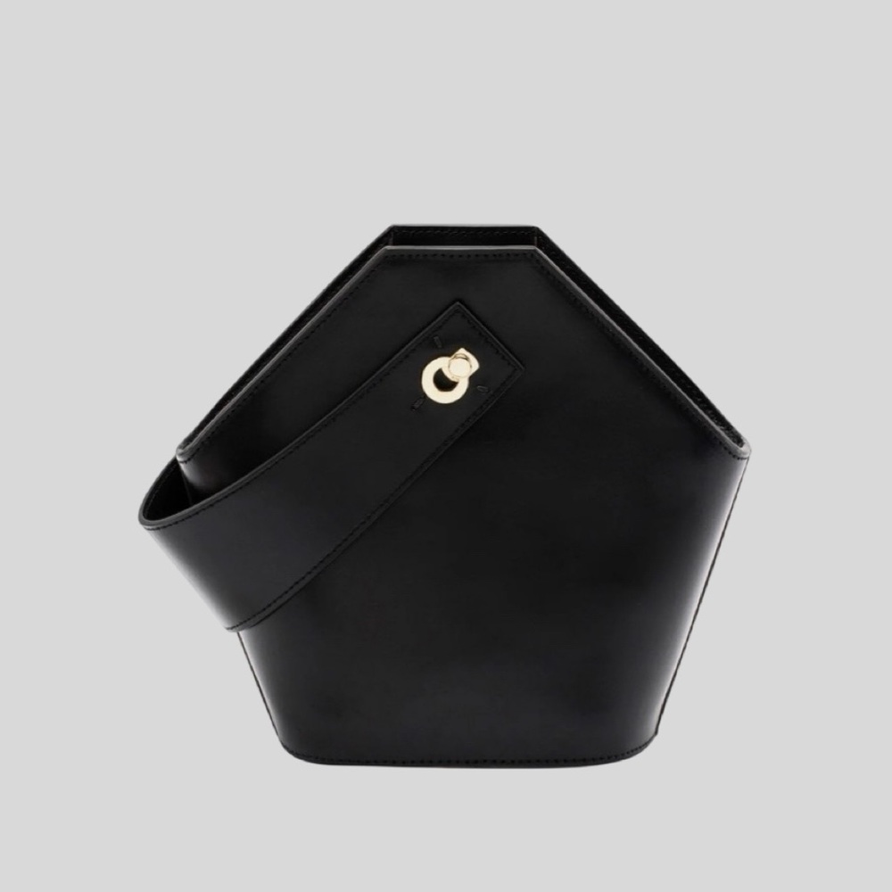 Danse Lente Black MINI JOHNNY BUCKET BAG with Gold Accent - Picture 8 of 9